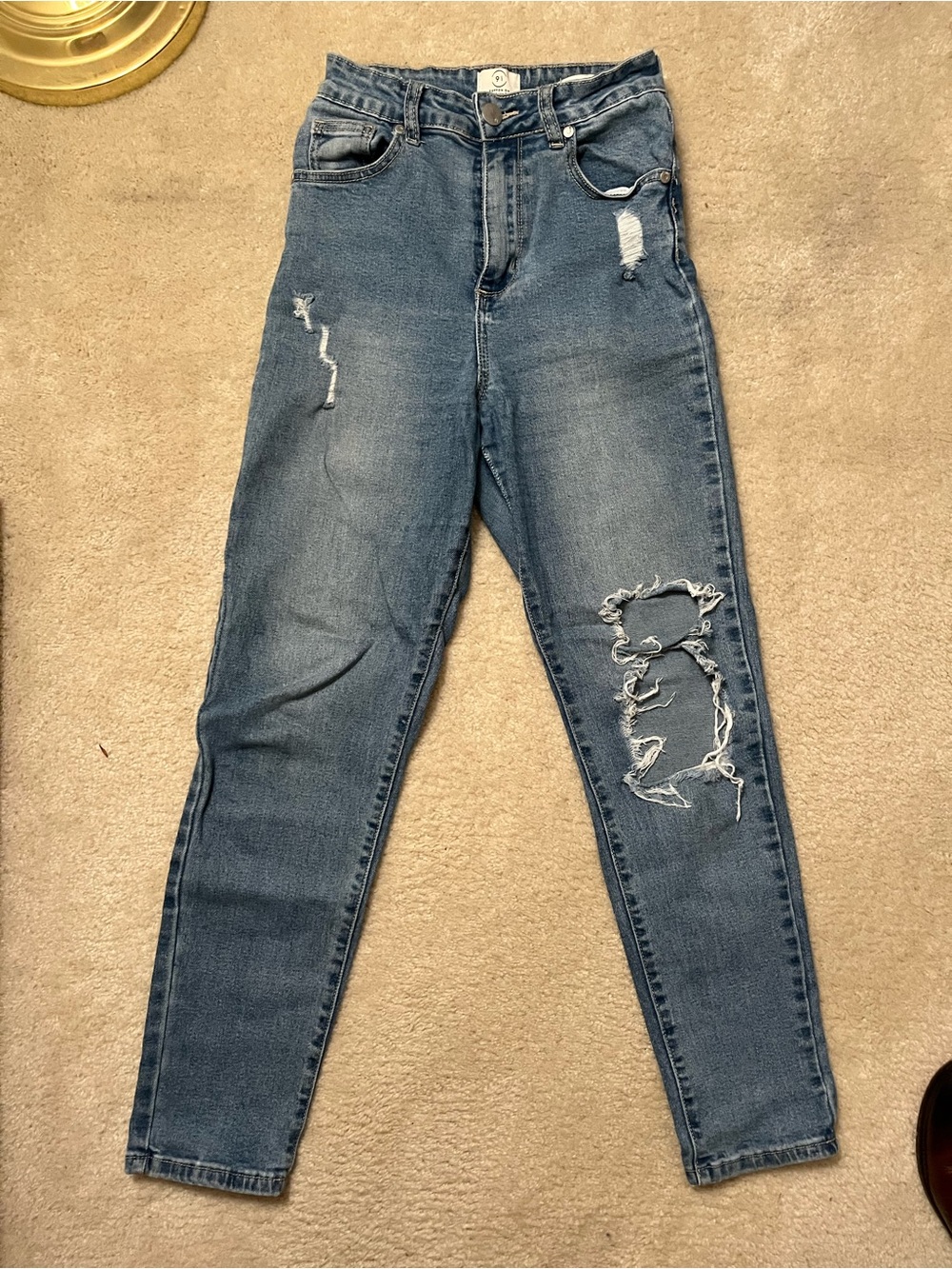 Cotton On High-Rise Distressed Jeans - Blue